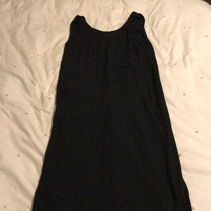 Black maxi dress with button back